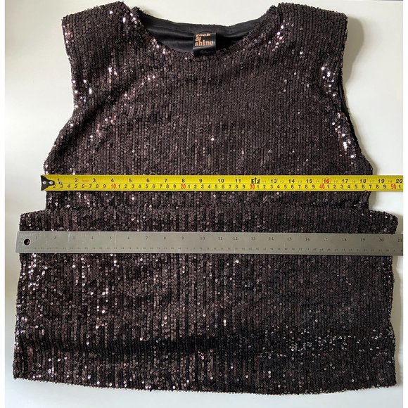 Sequin Shift Dress • New with Tags • Sz S • Black/Bronze • Reitmans • Holiday - Picture 9 of 11